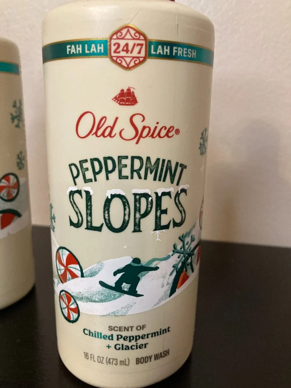 Lot of 2 - Old Spice Limited Edition Body Wash - Peppermint Slopes 16 fl oz